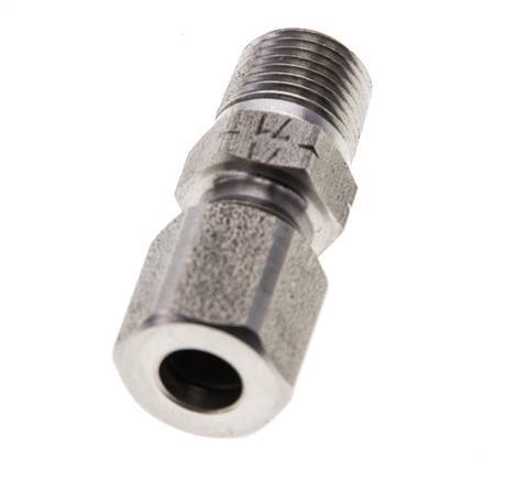 1/8'' NPT Male x 6LL Stainless steel Straight Cutting Ring 100 Bar DIN 2353