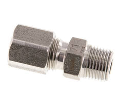 R 1/8'' Buitendraad x 6LL RVS Rechte Snijring Koppeling 100 Bar DIN 2353