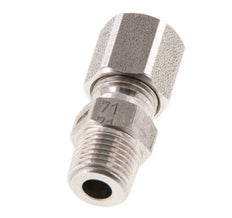 R 1/8'' Buitendraad x 6LL RVS Rechte Snijring Koppeling 100 Bar DIN 2353