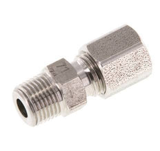 R 1/8'' Buitendraad x 6LL RVS Rechte Snijring Koppeling 100 Bar DIN 2353