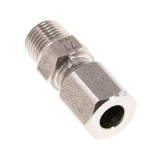 R 1/8'' Buitendraad x 6LL RVS Rechte Snijring Koppeling 100 Bar DIN 2353