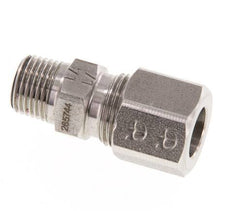 R 1/8'' Buitendraad x 8LL RVS Rechte Snijring Koppeling 100 Bar DIN 2353