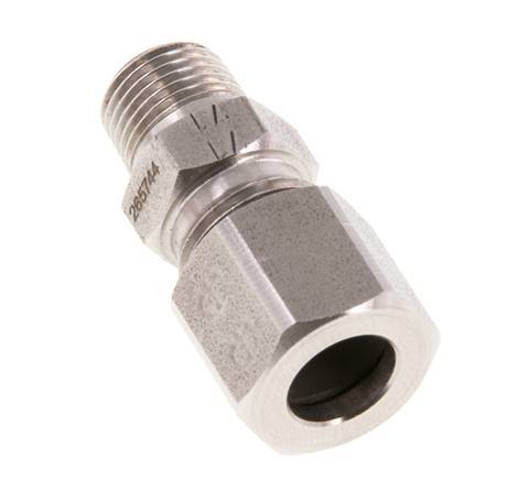 R 1/8'' Buitendraad x 8LL RVS Rechte Snijring Koppeling 100 Bar DIN 2353