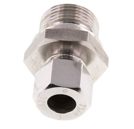 G 3/4'' Buitendraad x 12L RVS Rechte Snijring Koppeling 315 Bar DIN 2353