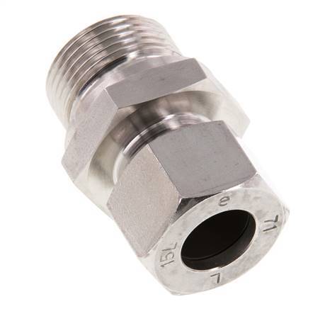 G 3/4'' Buitendraad x 15L RVS Rechte Snijring Koppeling 315 Bar DIN 2353