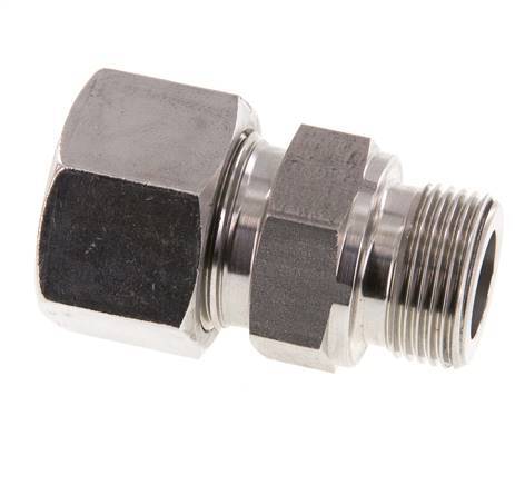 G 3/4'' Buitendraad x 20S RVS Rechte Snijring Koppeling 400 Bar DIN 2353