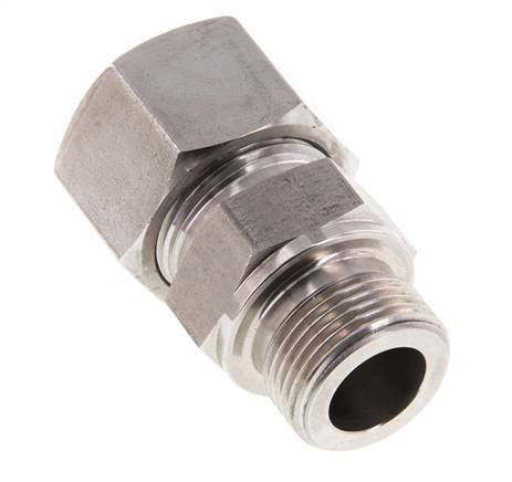 G 3/4'' Buitendraad x 20S RVS Rechte Snijring Koppeling 400 Bar DIN 2353