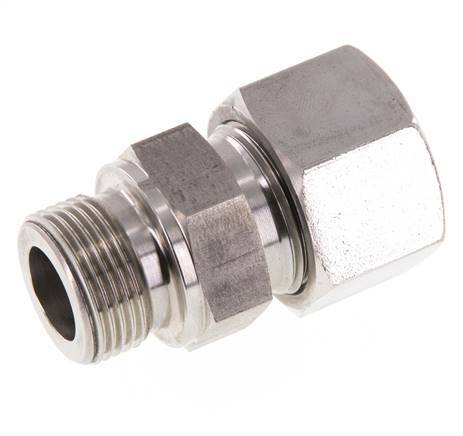 G 3/4'' Buitendraad x 20S RVS Rechte Snijring Koppeling 400 Bar DIN 2353