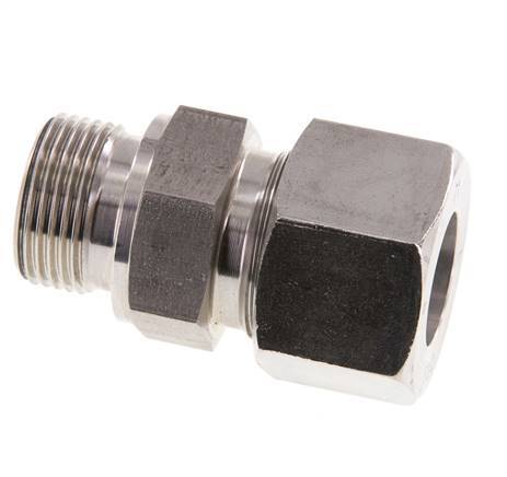 G 3/4'' Buitendraad x 20S RVS Rechte Snijring Koppeling 400 Bar DIN 2353