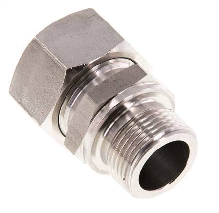 G 3/4'' Buitendraad x 22L RVS Rechte Snijring Koppeling 160 Bar DIN 2353