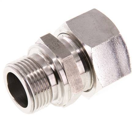 G 3/4'' Buitendraad x 22L RVS Rechte Snijring Koppeling 160 Bar DIN 2353