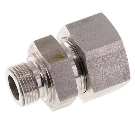 G 3/4'' Buitendraad x 25S RVS Rechte Snijring Koppeling 400 Bar DIN 2353