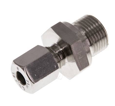 G 3/8'' Buitendraad x 6L RVS Rechte Snijring Koppeling 315 Bar DIN 2353