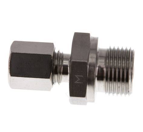 G 3/8'' Buitendraad x 6L RVS Rechte Snijring Koppeling 315 Bar DIN 2353