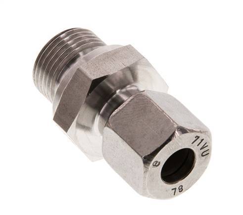 G 3/8'' Buitendraad x 8L RVS Rechte Snijring Koppeling 315 Bar DIN 2353