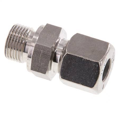 G 3/8'' Buitendraad x 10S RVS Rechte Snijring Koppeling 630 Bar DIN 2353