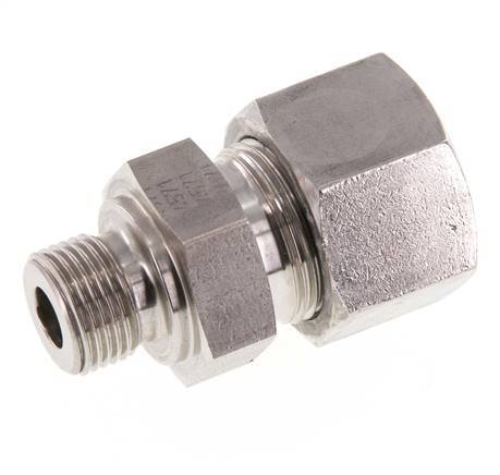 G 3/8'' Buitendraad x 16S RVS Rechte Snijring Koppeling 400 Bar DIN 2353