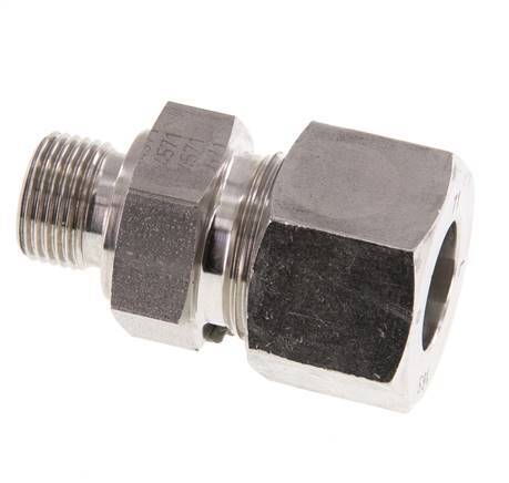 G 3/8'' Buitendraad x 16S RVS Rechte Snijring Koppeling 400 Bar DIN 2353