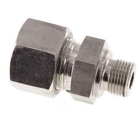 G 3/8'' Buitendraad x 16S RVS Rechte Snijring Koppeling 400 Bar DIN 2353