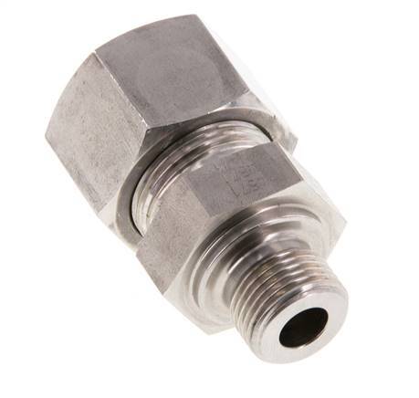 G 3/8'' Buitendraad x 16S RVS Rechte Snijring Koppeling 400 Bar DIN 2353