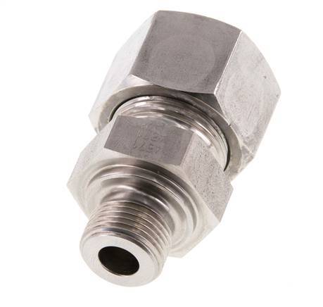 G 3/8'' Buitendraad x 16S RVS Rechte Snijring Koppeling 400 Bar DIN 2353