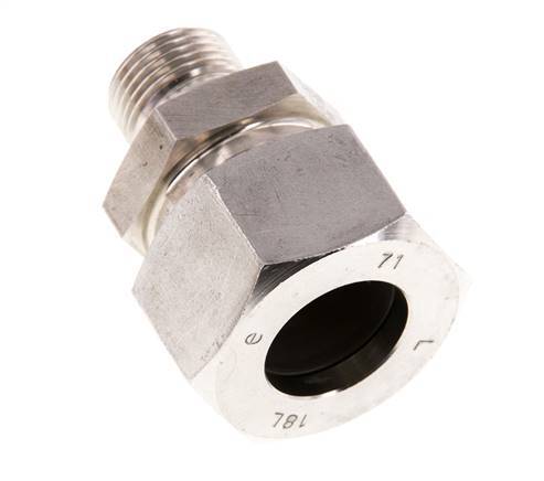 G 3/8'' Buitendraad x 18L RVS Rechte Snijring Koppeling 315 Bar DIN 2353