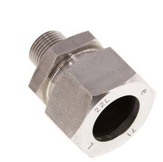 G 3/8'' Buitendraad x 22L RVS Rechte Snijring Koppeling 160 Bar DIN 2353