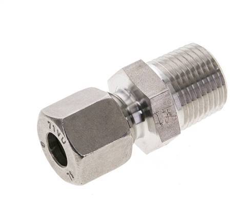 3/8'' NPT Buitendraad x 8L RVS Rechte Snijring Koppeling 315 Bar DIN 2353