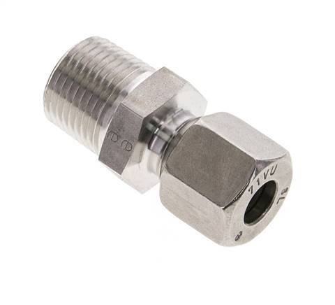 3/8'' NPT Buitendraad x 8L RVS Rechte Snijring Koppeling 315 Bar DIN 2353