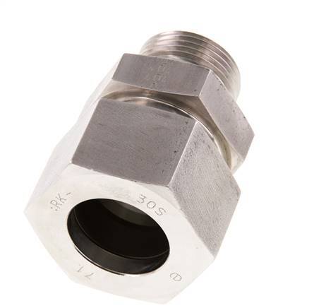 G 1'' Buitendraad x 30S RVS Rechte Snijring Koppeling 400 Bar DIN 2353