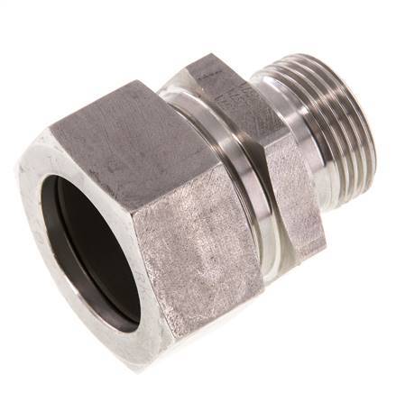 G 1'' Buitendraad x 35L RVS Rechte Snijring Koppeling 160 Bar DIN 2353