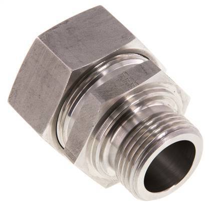 G 1'' Buitendraad x 35L RVS Rechte Snijring Koppeling 160 Bar DIN 2353