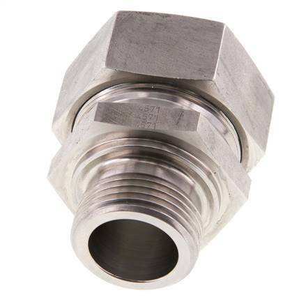 G 1'' Buitendraad x 35L RVS Rechte Snijring Koppeling 160 Bar DIN 2353
