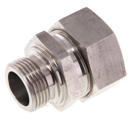G 1'' Buitendraad x 35L RVS Rechte Snijring Koppeling 160 Bar DIN 2353