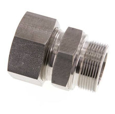G 1 1/2'' Buitendraad x 38S RVS Rechte Snijring Koppeling 315 Bar DIN 2353