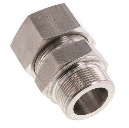 G 1 1/2'' Buitendraad x 38S RVS Rechte Snijring Koppeling 315 Bar DIN 2353