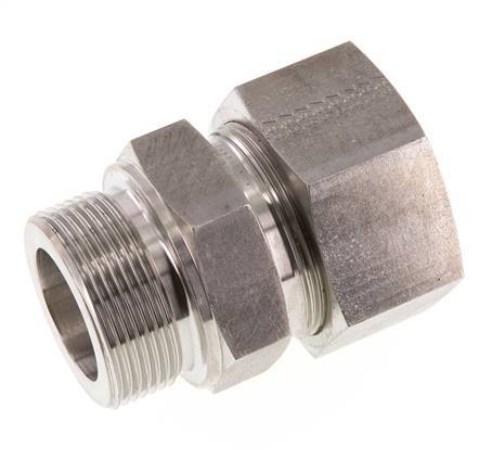 G 1 1/2'' Buitendraad x 38S RVS Rechte Snijring Koppeling 315 Bar DIN 2353