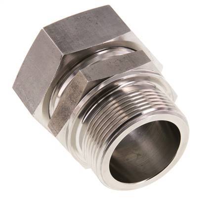 G 1 1/2'' Buitendraad x 42L RVS Rechte Snijring Koppeling 160 Bar DIN 2353