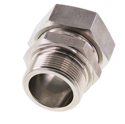 G 1 1/2'' Buitendraad x 42L RVS Rechte Snijring Koppeling 160 Bar DIN 2353