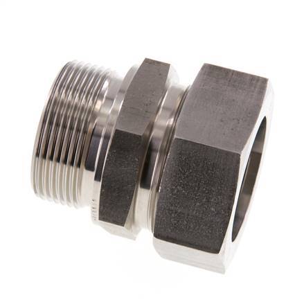 G 1 1/2'' Buitendraad x 42L RVS Rechte Snijring Koppeling 160 Bar DIN 2353
