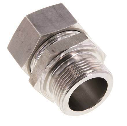 G 1 1/4'' Buitendraad x 35L RVS Rechte Snijring Koppeling 160 Bar DIN 2353