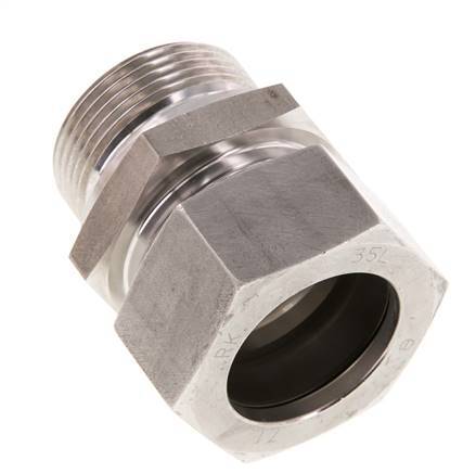 G 1 1/4'' Buitendraad x 35L RVS Rechte Snijring Koppeling 160 Bar DIN 2353