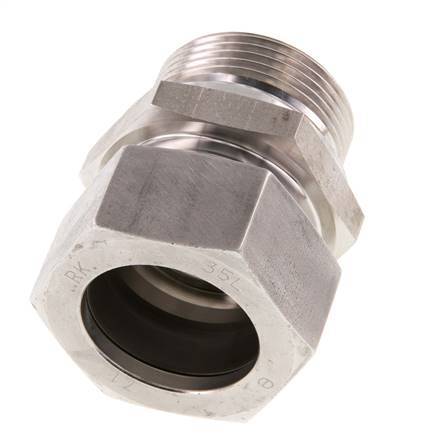 G 1 1/4'' Buitendraad x 35L RVS Rechte Snijring Koppeling 160 Bar DIN 2353