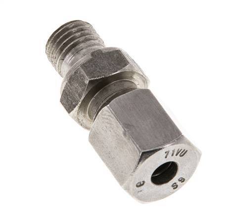 M12x1.5 Buitendraad x 6S RVS Rechte Snijring Koppeling 630 Bar DIN 2353