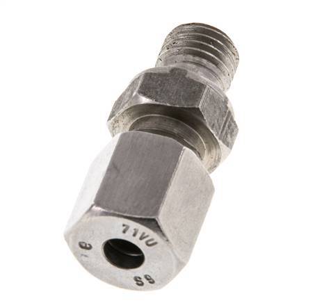 M12x1.5 Buitendraad x 6S RVS Rechte Snijring Koppeling 630 Bar DIN 2353