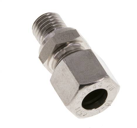 M12x1.5 Buitendraad x 10L RVS Rechte Snijring Koppeling 315 Bar DIN 2353