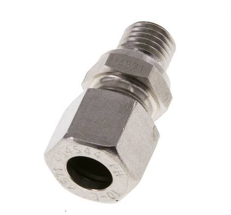 M12x1.5 Buitendraad x 10L RVS Rechte Snijring Koppeling 315 Bar DIN 2353