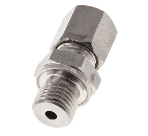 M14x1.5 Buitendraad x 6S RVS Rechte Snijring Koppeling 630 Bar DIN 2353