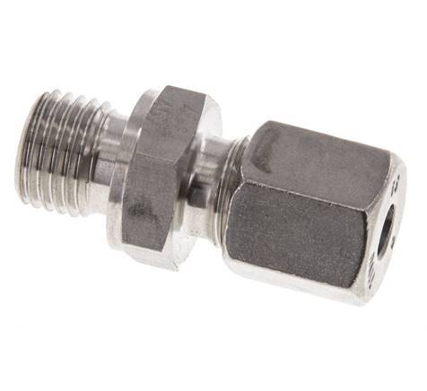 M14x1.5 Buitendraad x 6S RVS Rechte Snijring Koppeling 630 Bar DIN 2353