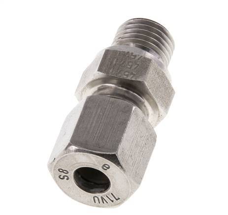 M14x1.5 Buitendraad x 8S RVS Rechte Snijring Koppeling 630 Bar DIN 2353